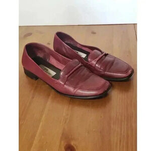Etienne Aigner leather loafers oxblood red womens size‎ 8 dancin shoes